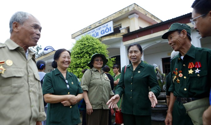 Những đồng đội của Đại đội 895 trong buổi gặp mặt tại Ga Gôi.
