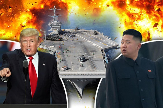 Đợt tấn công của Mỹ vào Syria vừa qua được cho là cách Tổng thống Donald Trump đánh tín hiệu đến Triều Tiên trước thềm cuộc gặp thượng đỉnh sắp tới. Ảnh: Daily Star.
