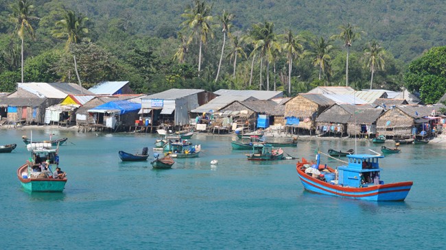 Một góc biển đảo Thổ Chu, cách thành phố Rạch Giá, tỉnh Kiên Giang khoảng 200 km