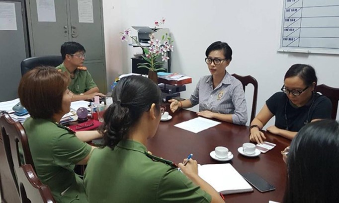 Nhà sản xuất và đại diện đơn vị phát hành “Cô Ba Sài Gòn” làm việc với công an tỉnh Bà Rịa Vũng Tàu.