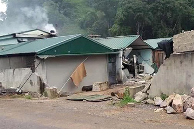 Khu vực ngôi nhà cảnh sát vây bắt, tiêu diệt nhóm tội phạm ma túy tại bản Tà Dê, xã Lóng Luông (Vân Hồ, Sơn La).