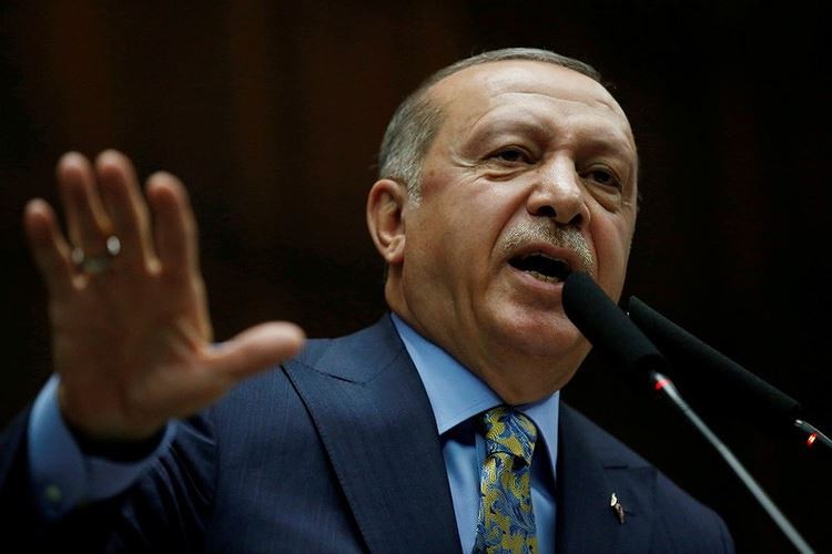 Tổng thống Thổ Nhĩ Kỳ Tayyip Erdogan phát biểu trước công chúng