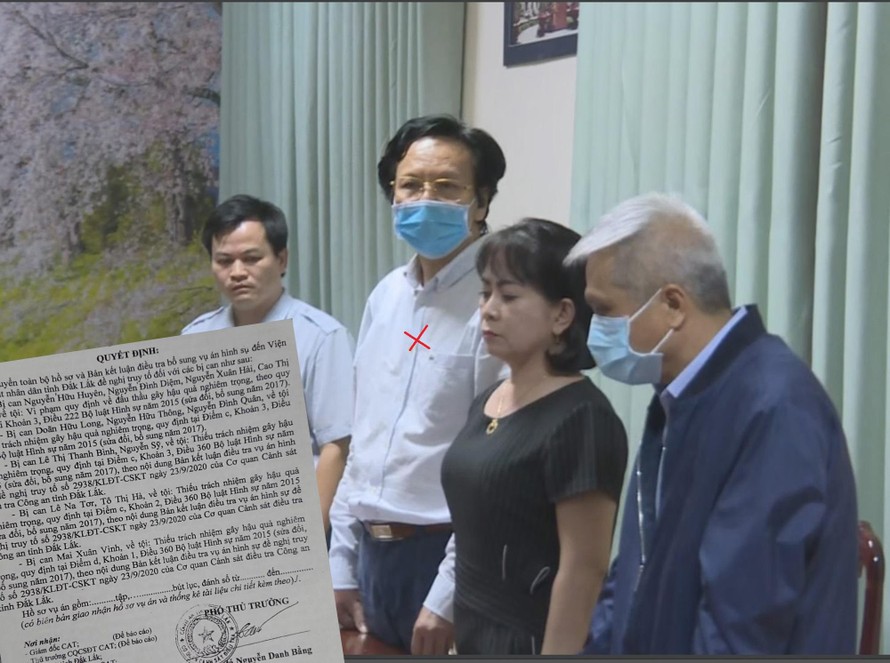 Nguyên giám đốc Sở Y tế Đắk Lắk Doãn Hữu Long (X) bị bắt tạm giam