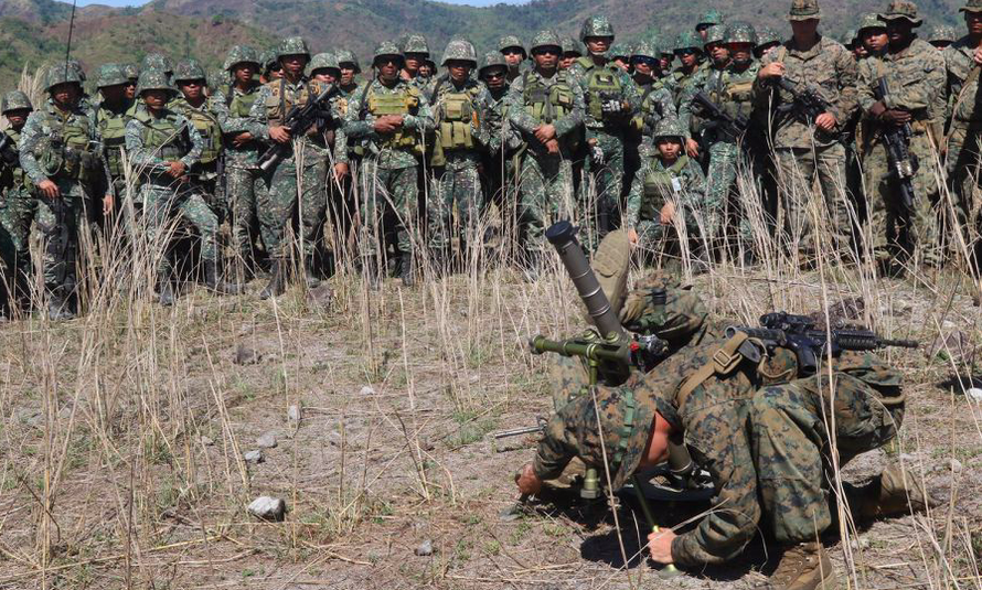 Lính thủy đánh bộ Mỹ tham gia đợt tập trận Balikatan ở Philippines năm 2019. Ảnh: Stripes 