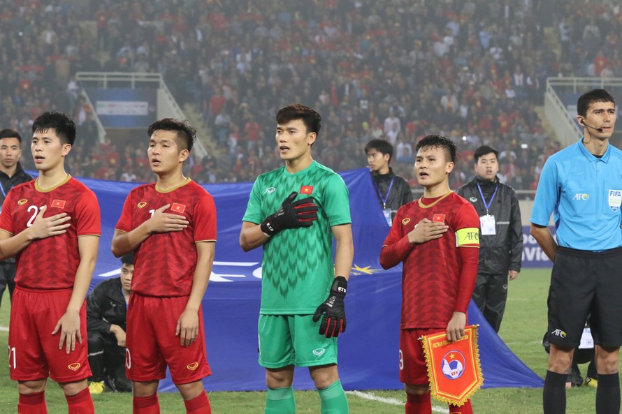 Thủ môn Bùi Tiến Dũng đánh giá rất cao các đồng đội mới ở U23 Việt Nam. Ảnh: Như Ý