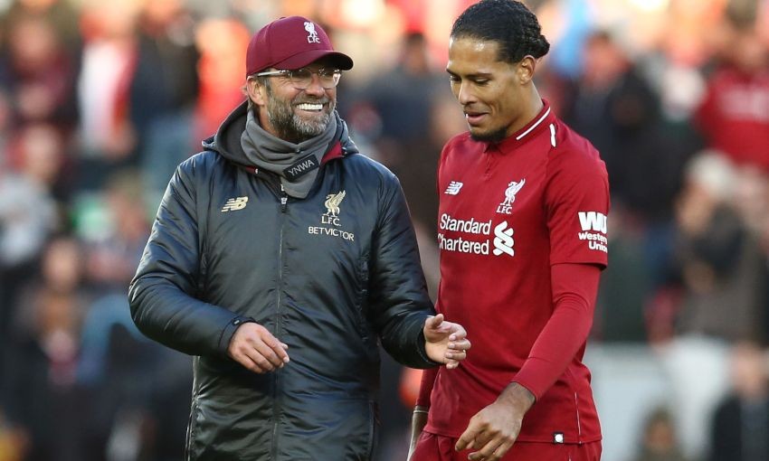 Van Dijk và HLV Jurgen Klopp