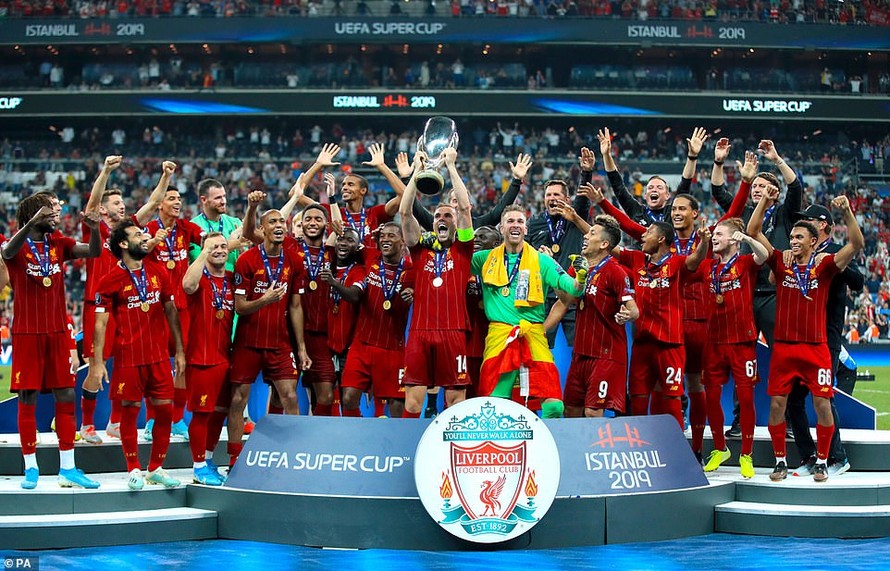 Liverpool vô địch siêu cúp châu Âu 2019.