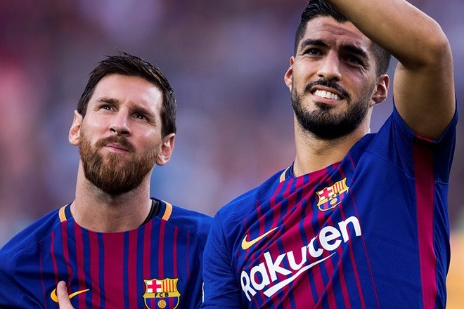 Messi và Suarez rất thân thiết ở Barcelona.