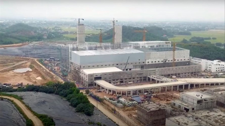 Nhà máy đốt rác phát điện Nam Sơn đang dần hình thành