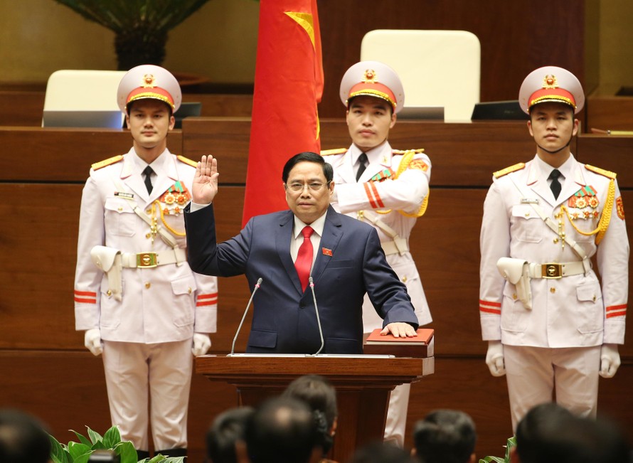 Thủ tướng Phạm Minh Chính tại lễ tuyên thệ nhậm chức