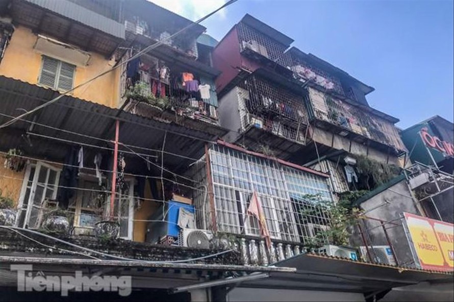Một chung cư cũ ở Hà Nội
