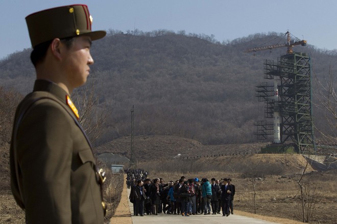 Khu thử nghiệm tên lửa ở Tongchang-ri, Triều Tiên Ảnh: AP