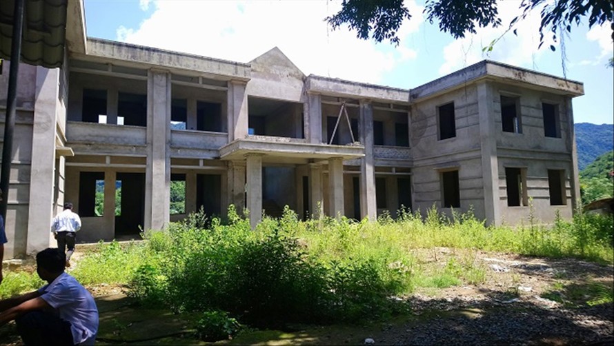 Trụ sở UBND xã Cổ Lũng (huyện Bá Thước, Thanh Hóa) dang dở nhiều năm