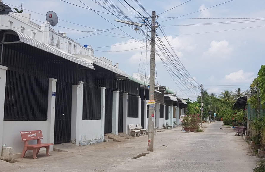 Một khu dân cư tự phát tại quận Bình Thủy, TP Cần Thơ. Ảnh: NH