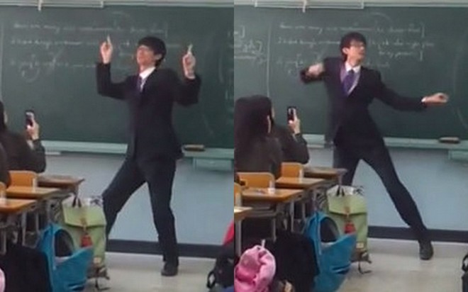 Điệu nhảy ngẫu hứng nhưng đầy sức hút của một thầy giáo Hàn đang trở thành tâm điểm chú ý của dân mạng. 