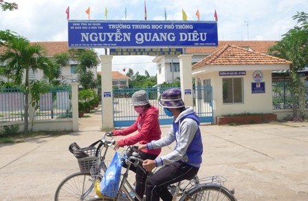 Trường THPT Nguyễn Quang Diêu có "cơ ngơi" như thế này từ năm học 2010 - 2011. 