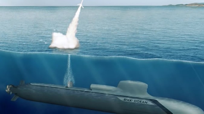 Đồ họa mô phỏng tàu ngầm SMX-Ocean. 