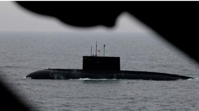 Tàu ngầm Hải quân Nga tham gia tập trận (Ảnh: Sputnik)