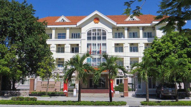 Trụ sở UBND huyện Nga Sơn, nơi ông Cam làm việc