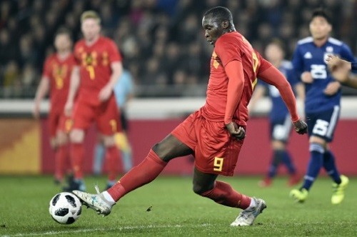 Lukaku ghi nhiều bàn nhất tuyển Bỉ khi mới 24 tuổi. Ảnh: AFP.
