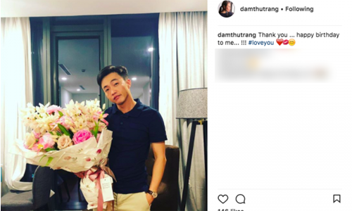 Đàm Thu Trang lần đầu đăng ảnh cận mặt Cường Đô la, gửi lời yêu tới anh nhân dịp sinh nhật của mình.