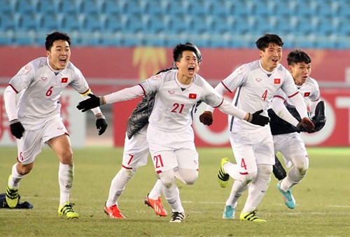 U23 Việt Nam gây sốc khi lọt tới chung kết giải U23 châu Á. Ảnh: Anh Khoa.