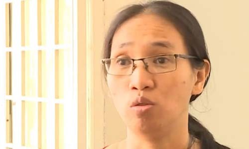 Cô giáo dạy Toán Trần Thị Minh Châu đã thừa nhận việc làm của mình sai. Ảnh chụp từ clip. 