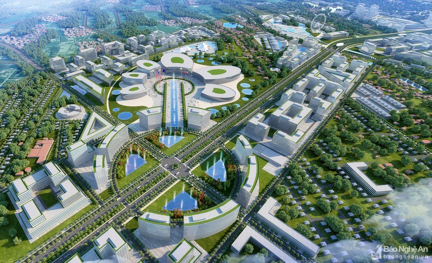 Phối cảnh một phân khu trên Đại lộ Vinh - Cửa Lò - Nguồn Báo Nghệ An