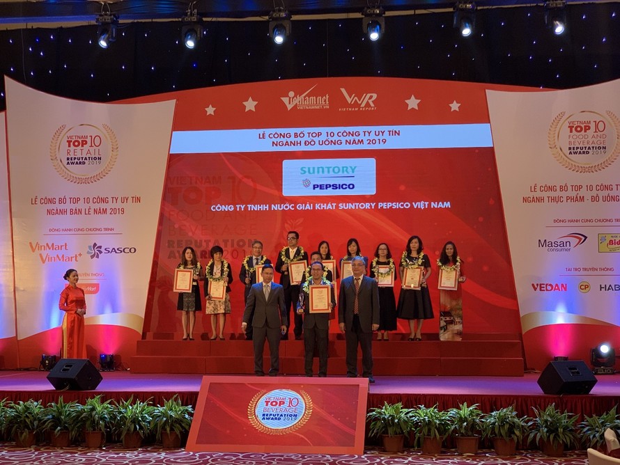 Đại diện Suntory PepsiCo Việt Nam tại lễ trao giải ngày 6/11/2019 