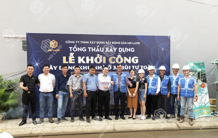 Lễ ký kết giữa Tổng thầu xây dựng MD Land & Công ty xây dựng Nam Tín.