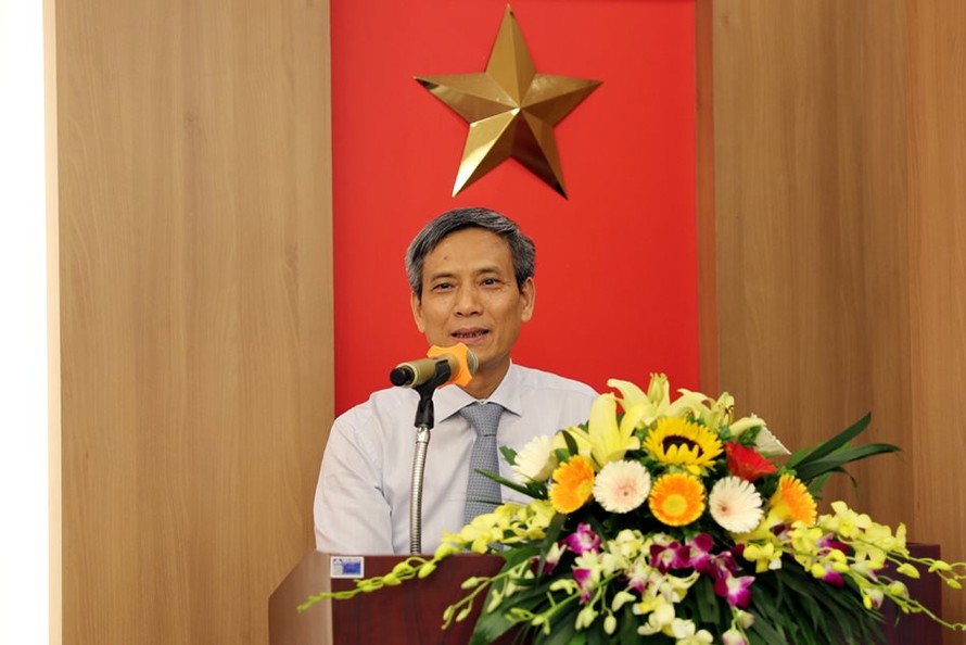 Tổng Thư ký VNBA Nguyễn Toàn Thắng phát biểu chào mừng FE CREDIT trở thành hội viên của VNBA. Ảnh: Minh Hoàng