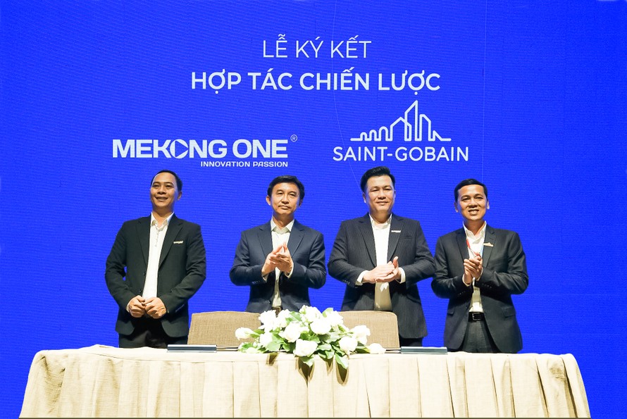 Đại diện Saint-Gobain phát biểu tại sự kiện, Ông Nguyễn Trường Hải - TGĐ Saint-Gobain tai Việt Nam