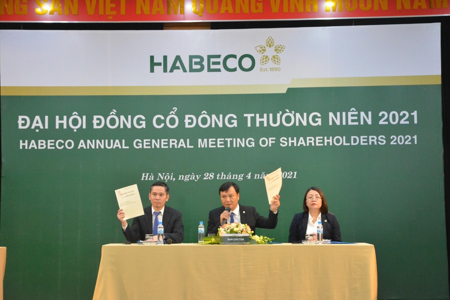 Đại hội đồng cổ đông Habeco đã thông qua kế hoạch ban lãnh đạo tổng công ty đề ra trong năm 2021