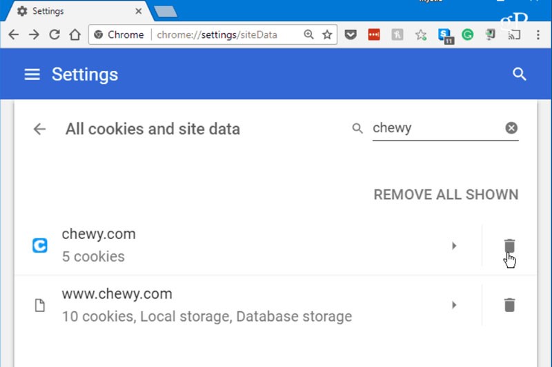 Cách xóa Cookie trên Google Chrome