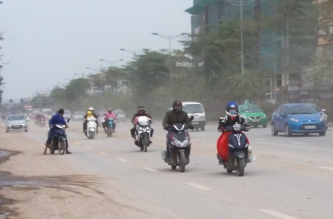 Một con đường tại quận Cầu Giấy, Hà Nội 