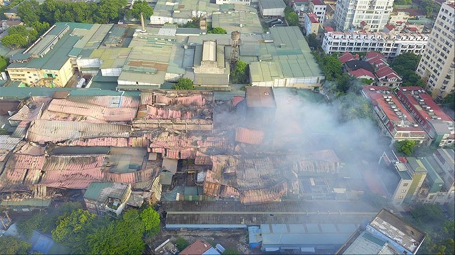 Hiện trạng khu nhà máy Rạng Đông sau khi cháy 