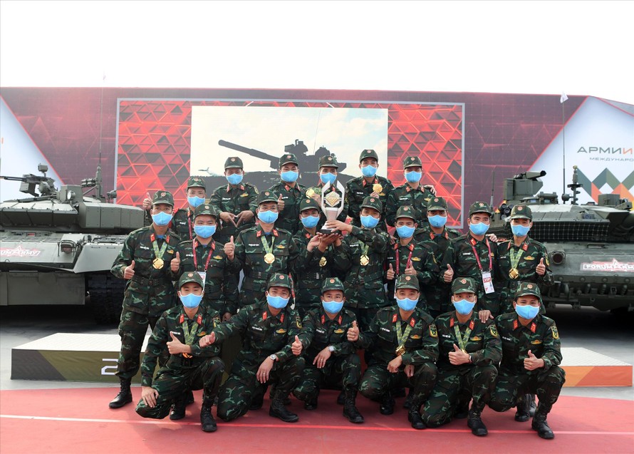Sau 3 kỳ tham dự Army Games, đội tuyển Xe tăng Việt Nam đã giành Huy chương Vàng tại hội thao năm nay Ảnh: PV 
