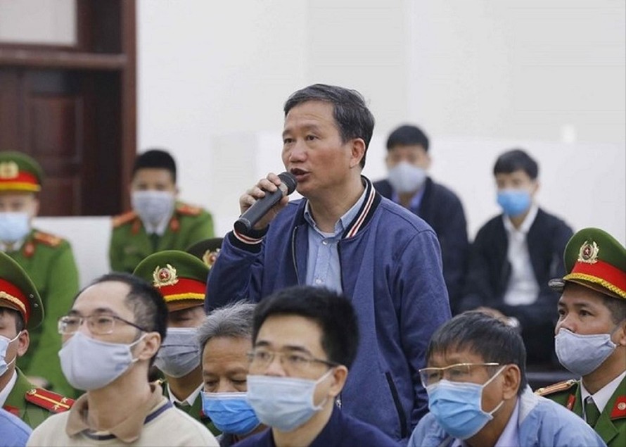 Bị cáo Trịnh Xuân Thanh trình bày tại tòa