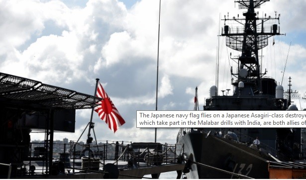 Tàu chiến Nhật đã sẵn sàng tham gia tập trận cùng Australia, Mỹ và Ấn Độ.