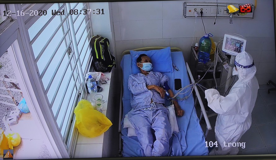 Bệnh nhân 1405 hiện đang được điều trị tại Bệnh viện Đa khoa Trung ương Quảng Nam. Ảnh BV