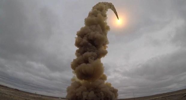 Tên lửa mới của hệ thống phòng thủ chống tên lửa Nga được phóng tại bãi tập Sary-Shagan ở Kazakhstan.
