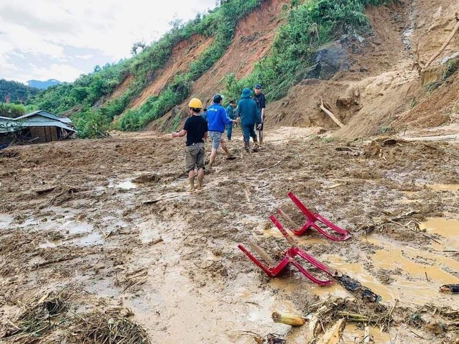Hiện trường vụ lở đất tại Phước Sơn, Quảng Nam. Ảnh: Hoài Văn