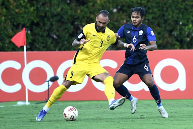 Guilherme de Paula trong trận Malaysia gặp Campuchia ngày 6/12