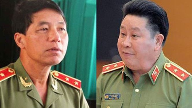 2 cựu Thứ trưởng Bộ Công an Trần Việt Tân (trái) và Bùi Văn Thành.