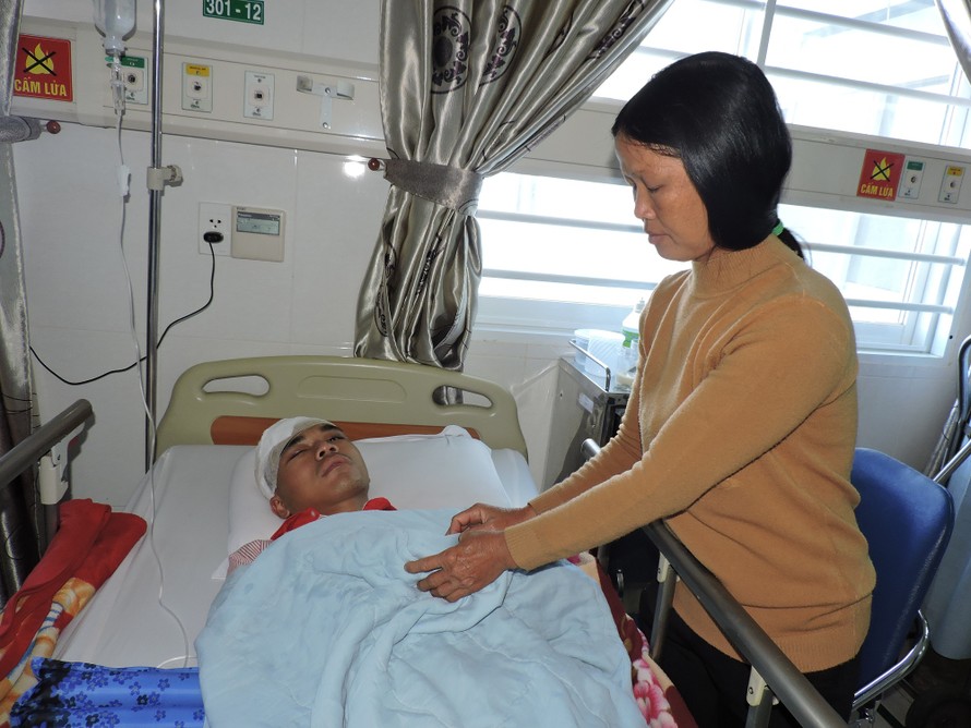 Nạn nhân Dương được cứu sống ở Bệnh viện Thiện Hạnh