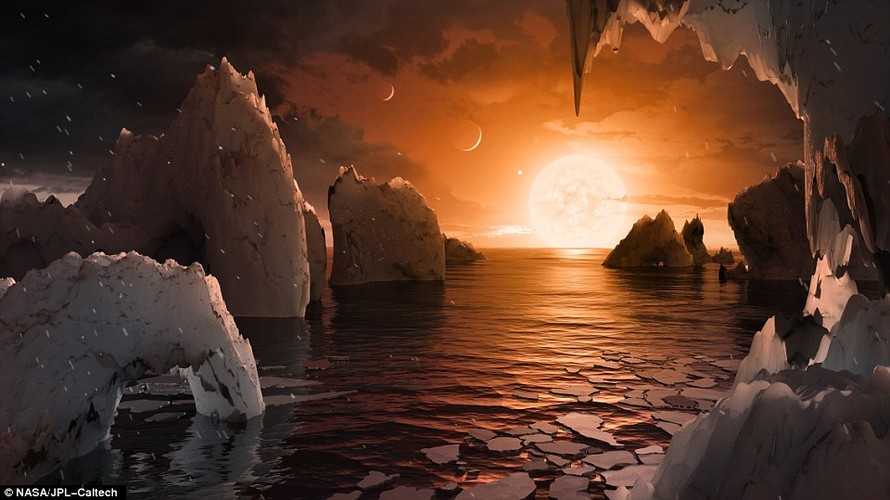 Hình vẽ mô phỏng bề mặt các hành tinh mới được tìm thấy. Ảnh: NASA