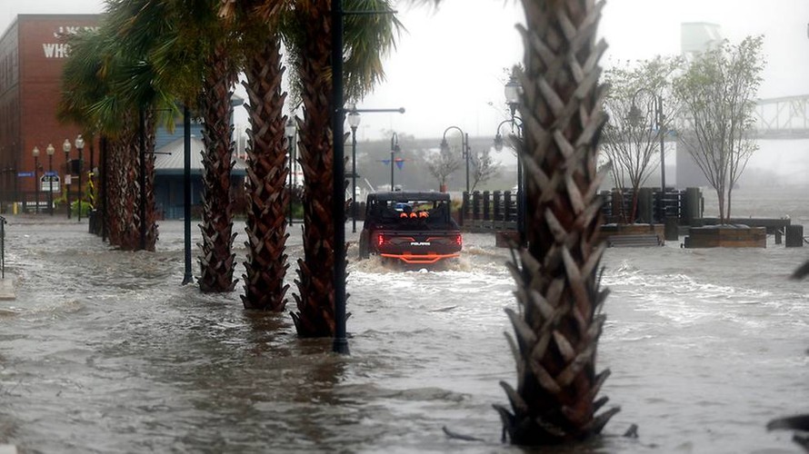 Ngập lụt tại Bắc Carolina do bão Florence. Ảnh: AP