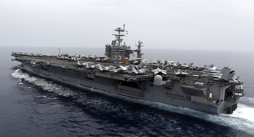 Tàu sân bay Mỹ USS Harry S. Truman. Ảnh: AP