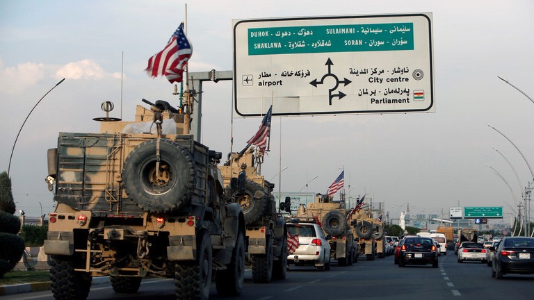 Nhóm quân Mỹ rút khỏi miền Bắc Syria. Ảnh: Reuters