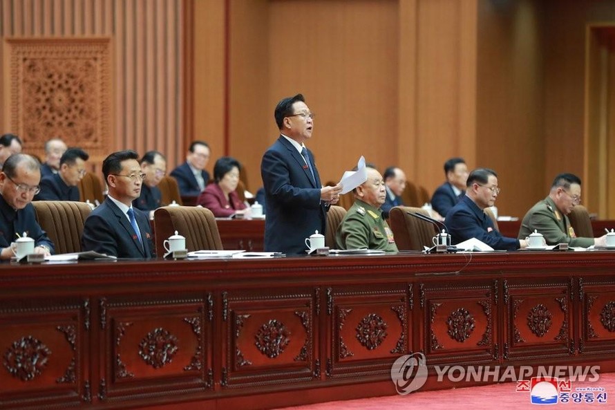 Một phiên họp cấp cao của Triều Tiên. Ảnh: Yonhap